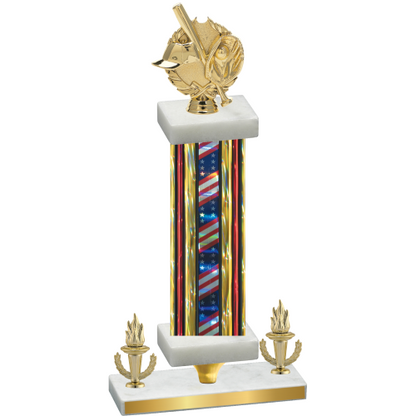 Premium Single Flag USA Victory Baseball Trophy