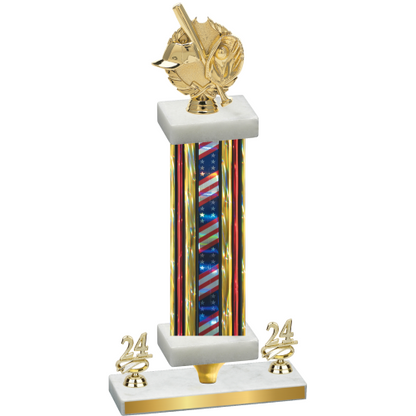 Premium Single Flag USA Year Baseball Trophy