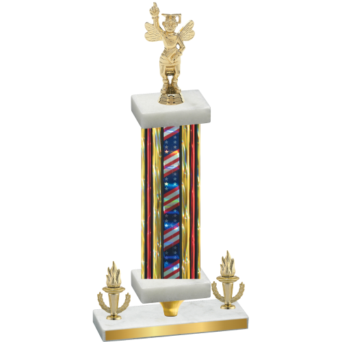 Premium Single Flag USA Victory Academics Trophy