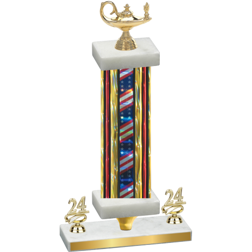 Premium Single Flag USA Year Academics Trophy