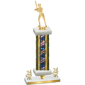 Premium Single Flag USA Year Softball Trophy