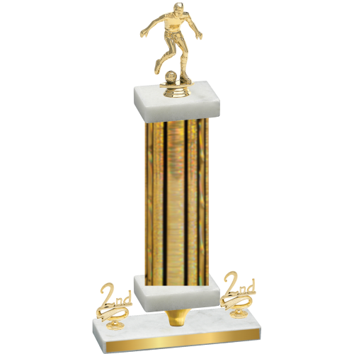 Premium Single Gold Glacier Second Place Soccer Trophy