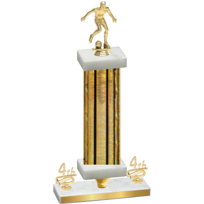 Premium Single Gold Glacier Fourth Place Soccer Trophy