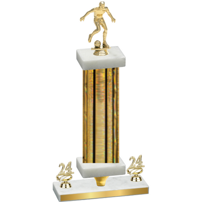 Premium Single Gold Glacier Year Soccer Trophy