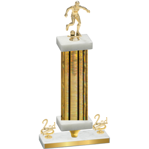 Premium Single Gold Glacier Second Place Soccer Trophy