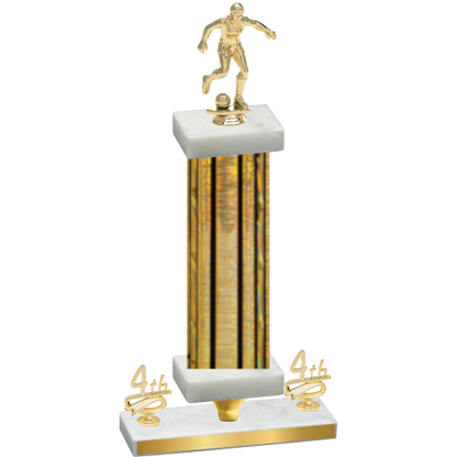 Premium Single Gold Glacier Fourth Place Soccer Trophy