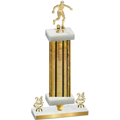 Premium Single Gold Glacier Year Soccer Trophy