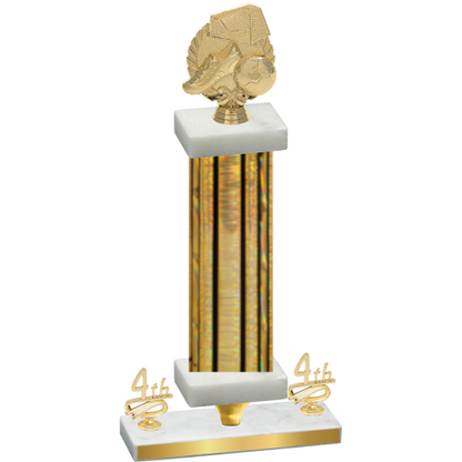 Premium Single Gold Glacier Fourth Place Soccer Trophy