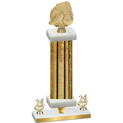 Premium Single Gold Glacier Year Soccer Trophy