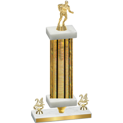 Premium Single Gold Glacier Year Rugby Trophy