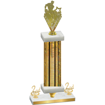 Premium Single Gold Glacier Second Place Rugby Trophy