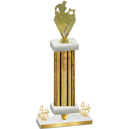 Premium Single Gold Glacier Fourth Place Rugby Trophy