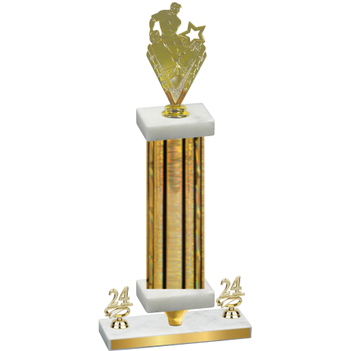 Premium Single Gold Glacier Year Rugby Trophy