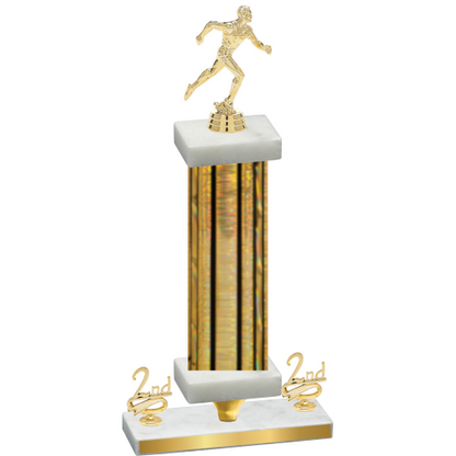Premium Single Gold Glacier Second Place Running Trophy