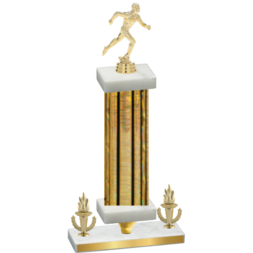 Premium Single Gold Glacier Victory Running Trophy