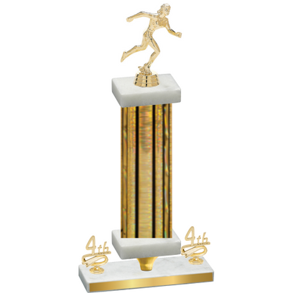 Premium Single Gold Glacier Fourth Place Running Trophy