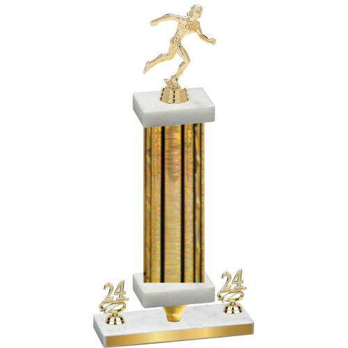 Premium Single Gold Glacier Year Running Trophy