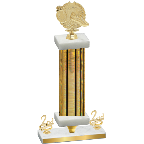Premium Single Gold Glacier Second Place Running Trophy