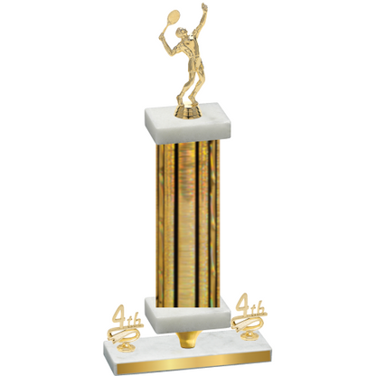 Premium Single Gold Glacier Fourth Place Tennis Trophy