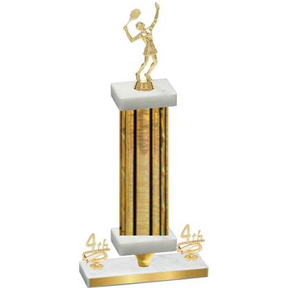 Premium Single Gold Glacier Fourth Place Tennis Trophy