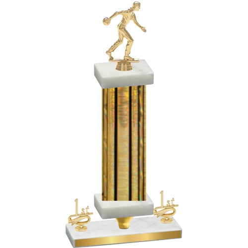 Premium Single Gold Glacier First Place Bowling Trophy