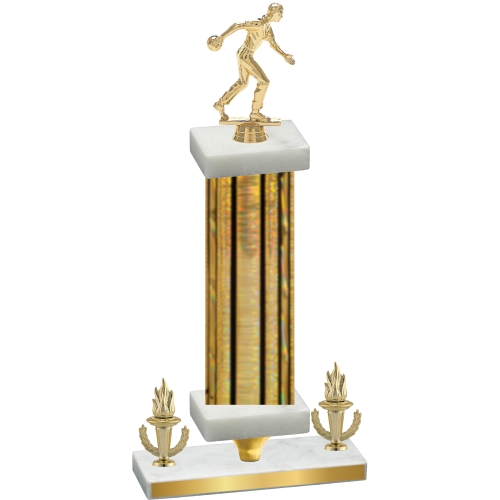 Premium Single Gold Glacier Victory Bowling Trophy