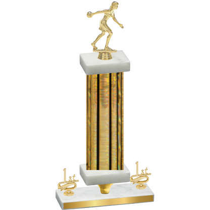 Premium Single Gold Glacier First Place Bowling Trophy