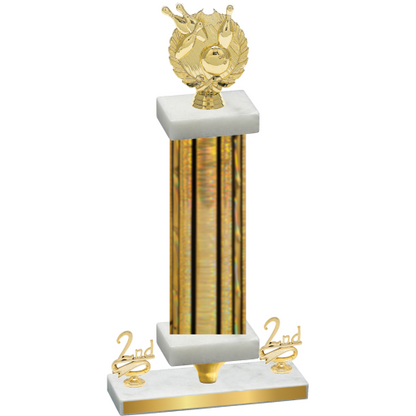 Premium Single Gold Glacier Second Place Bowling Trophy
