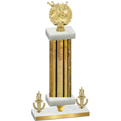 Premium Single Gold Glacier Victory Bowling Trophy