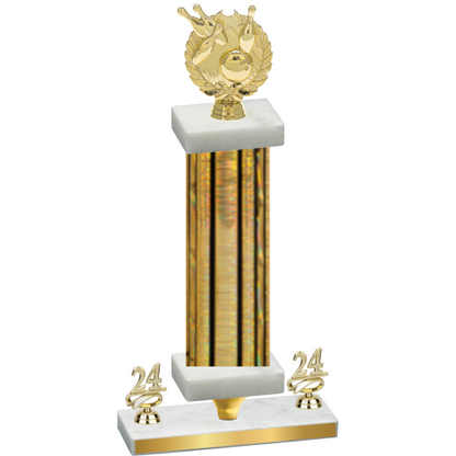 Premium Single Gold Glacier Year Bowling Trophy