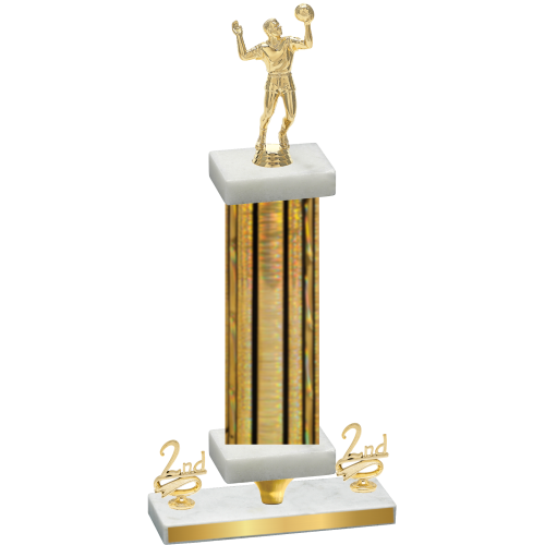 Premium Single Gold Glacier Second Place Volleyball Trophy