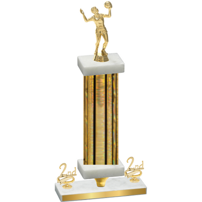 Premium Single Gold Glacier Second Place Volleyball Trophy
