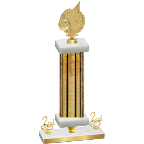 Premium Single Gold Glacier Second Place Volleyball Trophy