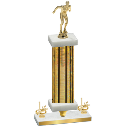 Premium Single Gold Glacier First Place Swimming Trophy