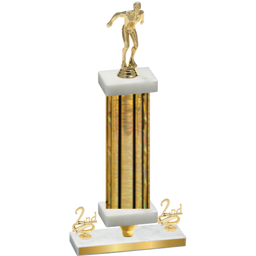 Premium Single Gold Glacier Second Place Swimming Trophy