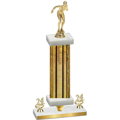 Premium Single Gold Glacier Year Tennis Trophy