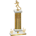 Premium Single Gold Glacier Second Place Football Trophy