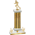 Premium Single Gold Glacier Third Place Football Trophy