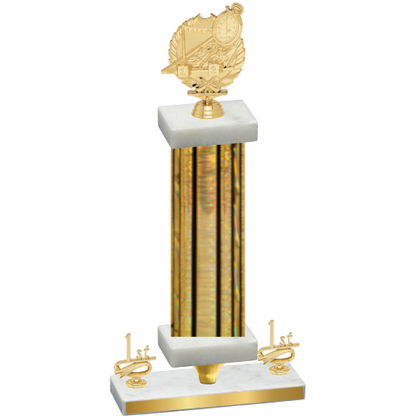 Premium Single Gold Glacier First Place Swimming Trophy