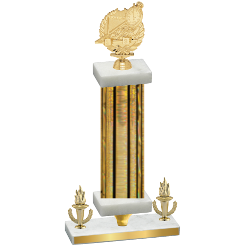 Premium Single Gold Glacier Victory Swimming Trophy