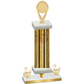 Premium Single Gold Glacier Second Place Insert Trophy
