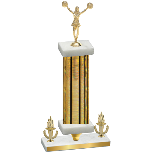Premium Single Gold Glacier Victory Cheerleading Trophy