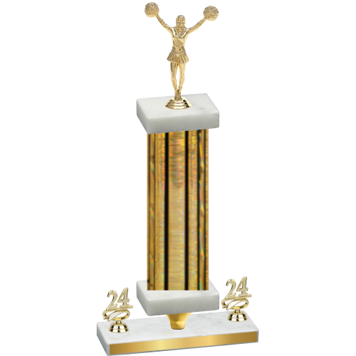 Premium Single Gold Glacier Year Cheerleading Trophy