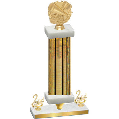Premium Single Gold Glacier Second Place Cheerleading Trophy