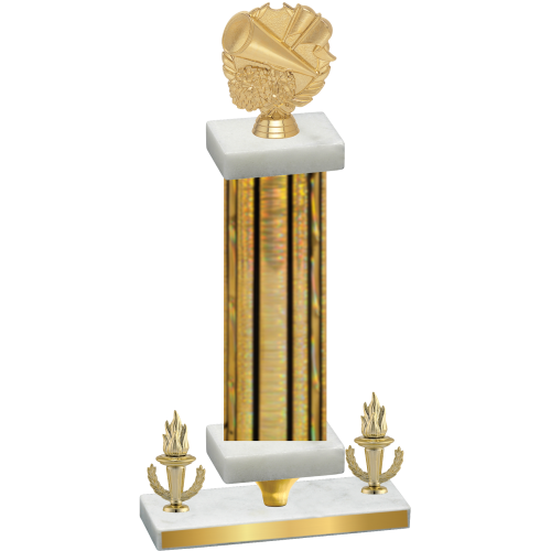 Premium Single Gold Glacier Victory Cheerleading Trophy