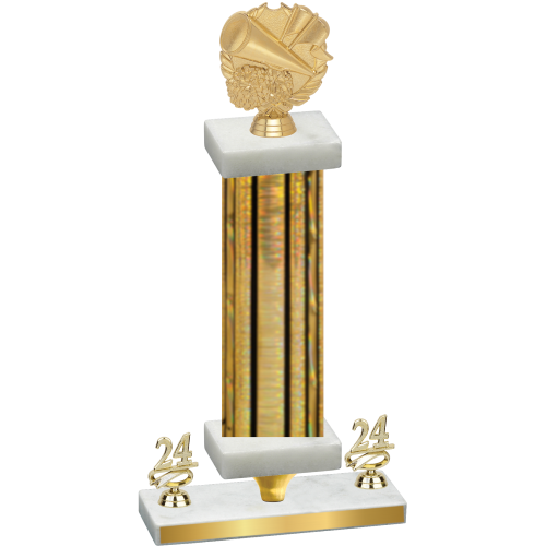 Premium Single Gold Glacier Year Cheerleading Trophy