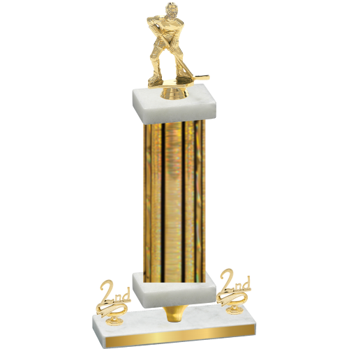 Premium Single Gold Glacier Second Place Hockey Trophy