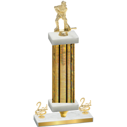 Premium Single Gold Glacier Second Place Hockey Trophy
