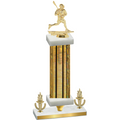 Premium Single Gold Glacier Victory Lacrosse Trophy