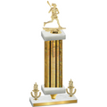 Premium Single Gold Glacier Victory Lacrosse Trophy